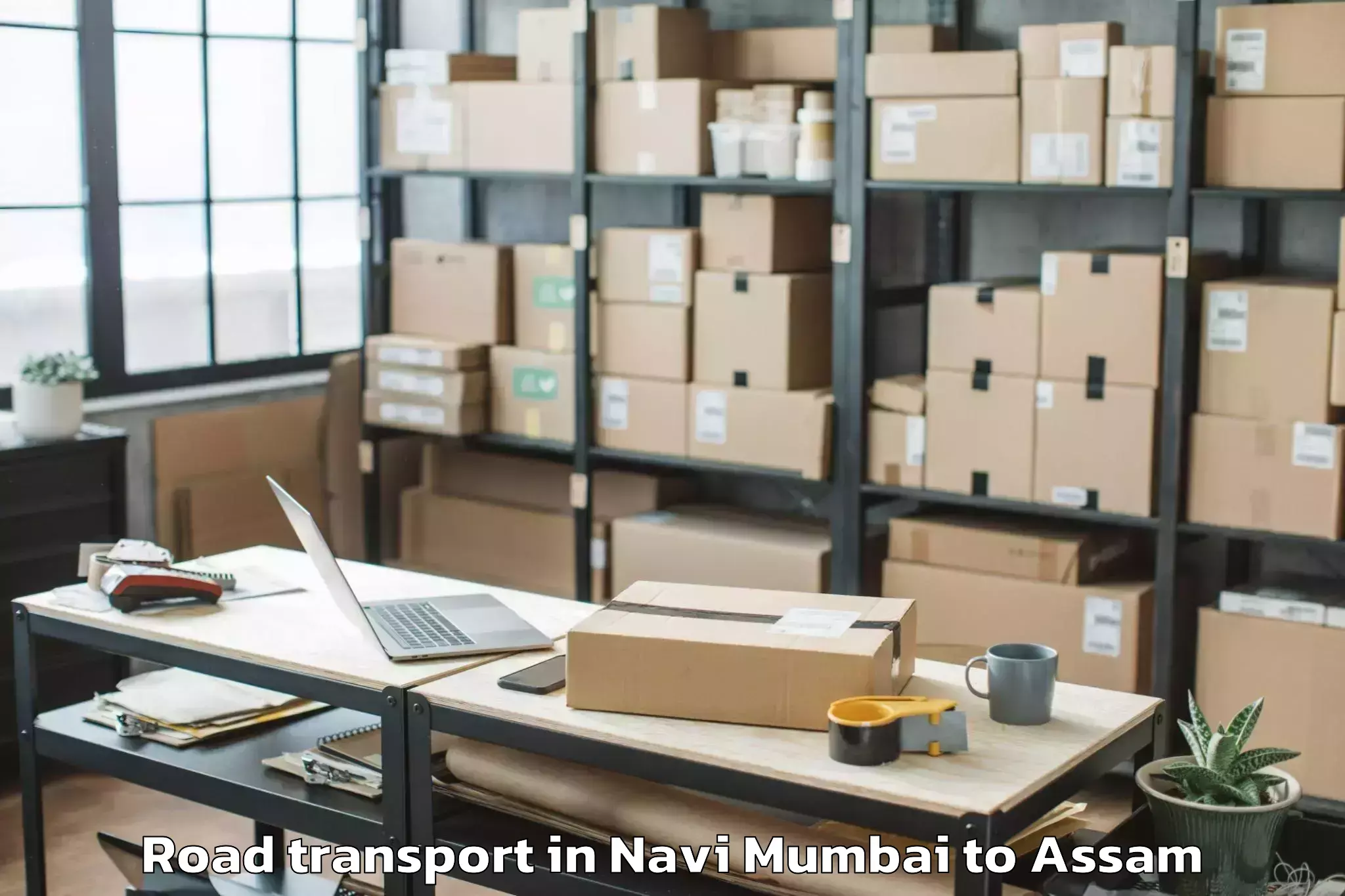 Top Navi Mumbai to Boitamari Road Transport Available